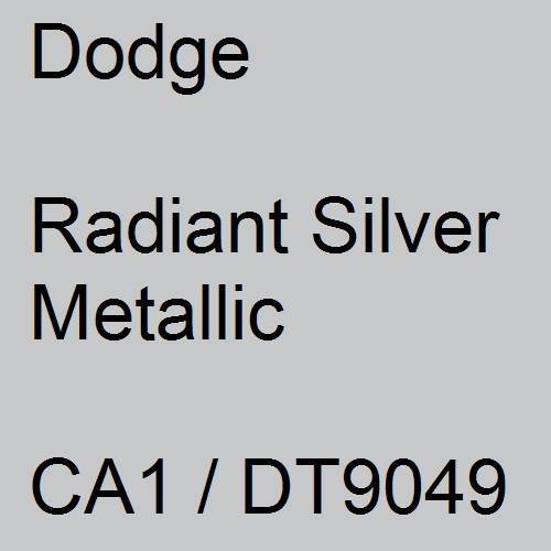 Dodge, Radiant Silver Metallic, CA1 / DT9049.